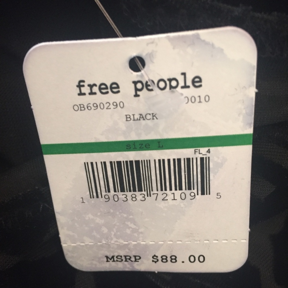 Free People Intimately black sheer floral detail L - Picture 7 of 8